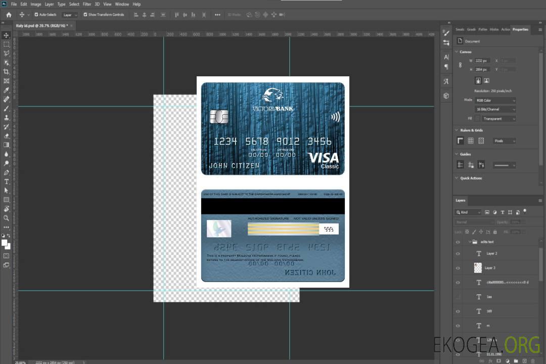 Carte visa classique Moldavie Victoriabank template Carte visa classique Moldavie Victoriabank template